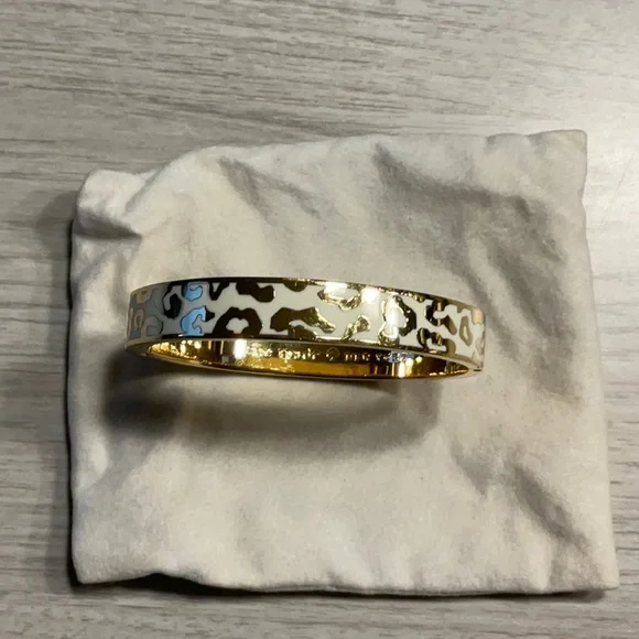 Kate Spade New York Changing Spots Hinge Bracelet Cream Gold- Rare - Picture 10 of 16
